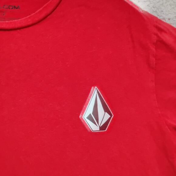 Volcom Red T-shirt Size Small Short Sleeve 100% Cotton - Picture 2 of 4